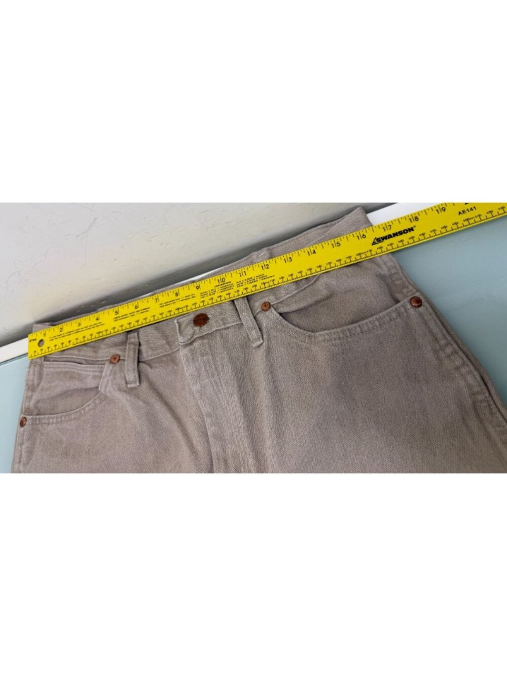 Wrangler Cowboy Cut Jeans Mens 35X36 Actual 33X36 Beige Regular Fit 1013MWZTN - Picture 6 of 11